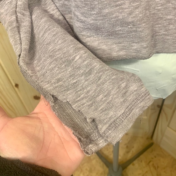 Maurices Lavender Purple Scoop Neck Cropped Sweatshirt with Stud Embellishments - Picture 7 of 8